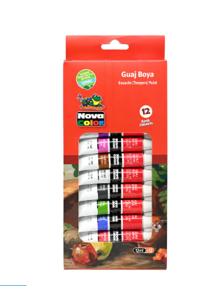 Nova Color Gouache Paint 12Ml, 12 Color Packet -KRPBNC-781