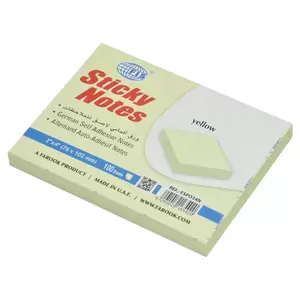 FIS Sticky Note, Colour Yellow, Size 3 x 4 Inch, 100 Sheets, Quantity per Pack 12 - FSPO34N