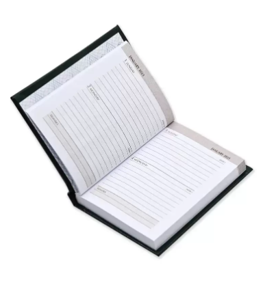 Fis 2023 Pocket Diary English Vinyl 1Side Padded Black -FSDI10EN23BK