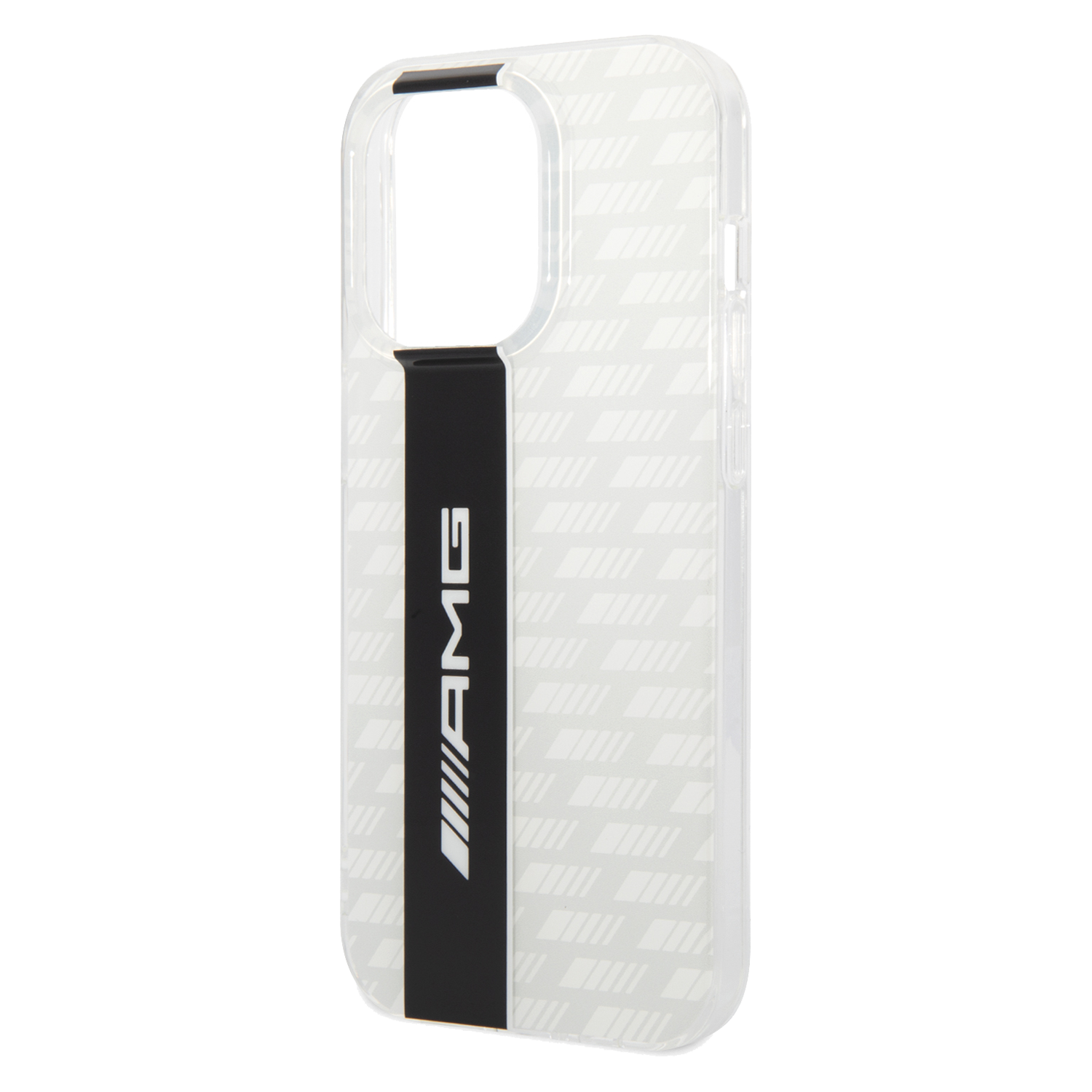 AMG Transparent Double Layer Case With Carbon Pattern II For iPhone 14 Pro - White