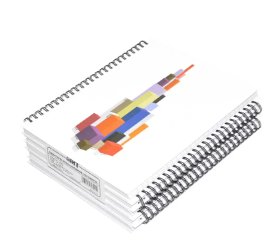 LIGHT Pack of 5 Spiral Hard Cover Note Book 100 Sheets. Size:9X7 Inches (22.86 X 20.32 CM) -LINBS971001309