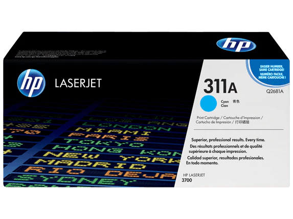 HP 311A Cyan Original LaserJet Toner Cartridge (Q2681A)