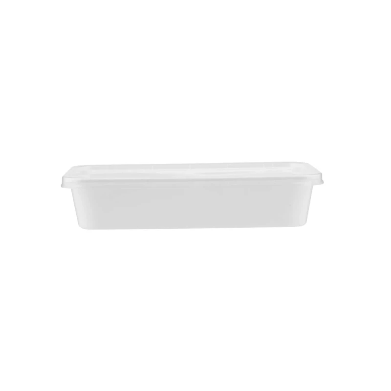 White Rectangle Microwave Container 500 Pieces