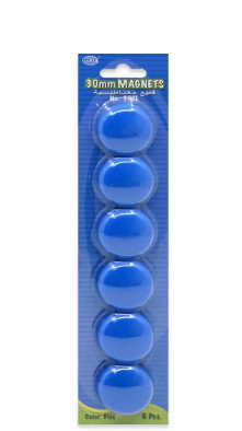 FIS Colored Magnet, Non Transparent Blue Color, Pack Includes 3 Sets (20mm set, 30 mm set, 40 mm set) -FSMI203040BL/3
