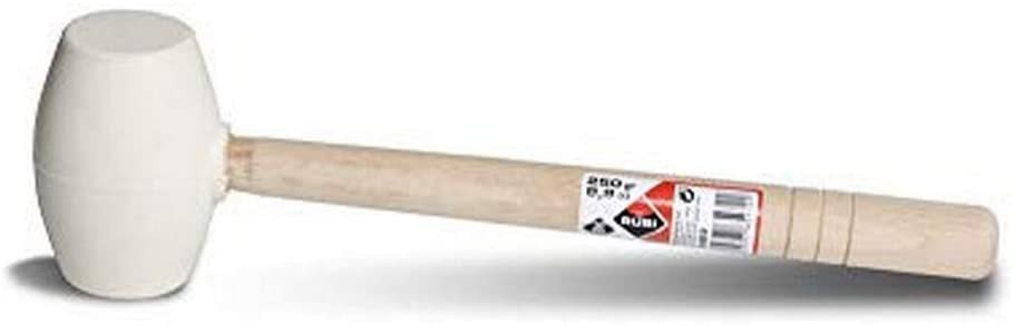 RUBI 65912 WHITE RUBBER MALLET 8.8 OZ. (250 GR.)