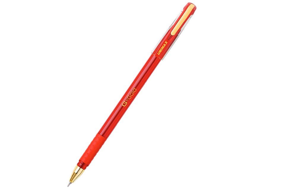 Unimax GIGIS G-Gold 0.7mm Ballpoint Pen 1 x 50 Pcs Box (Red)