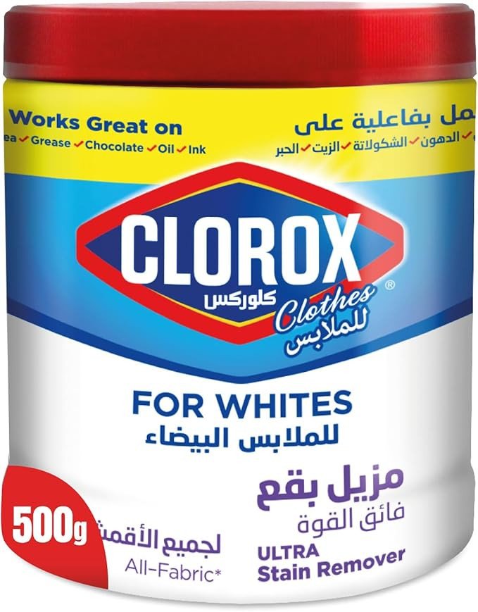 Clorox Ultra Stain Remover For Whites, Powder, 450g, Keeps Your Whites Bright, Superior Stain Remover That Is Great On Tough Stains