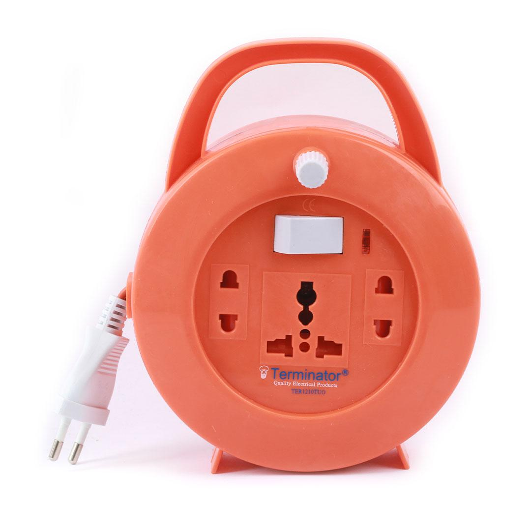 3 Way Extension Reel Mini With Shutter 2RP 10M Cable