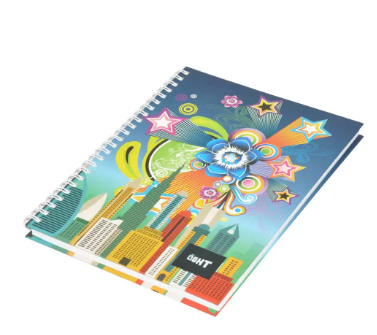 5-Piece Light Spiral Hard Cover Notebook, Single Ruled, (100 Sheets), A5 Size - LINBSA51608