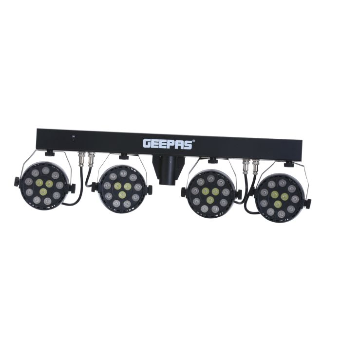Geepas LED Lighting Bar - 48 Pcs RGBW In 4 Led Tripod Stand Energy Saving | Auto DMX512 | Long Life LED Hours | 2 Years Warranty
