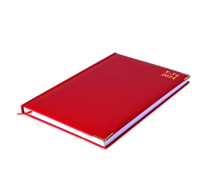 FIS A4 Diary 2024 Arabic/English (Golden Corners) Red - FSDI42AE24RE
