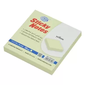 FIS Sticky Note, Colour Yellow, Size 3 x 3 Inch, 100 Sheets, Quantity per Pack 12 - FSPO33N