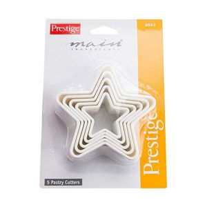 Prestige Star Shape Pastry Cutter Set 5 Piece - Plastic - White