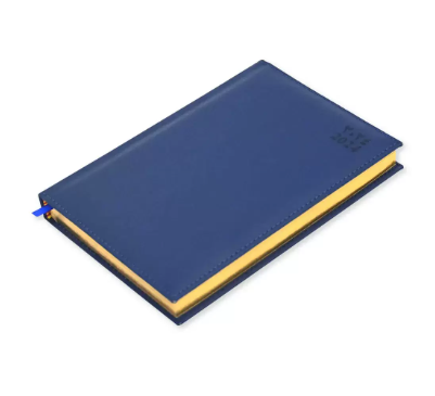 FIS Golden A5 Diary 2024 (Arabic/English) Blue - FSDI26AEG24BL