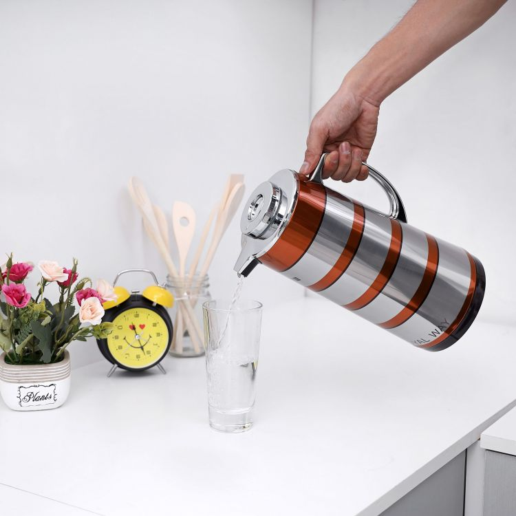 Royalford en Figu Vacuum Flask - Stainless Steel - Gold - 19 Ltr