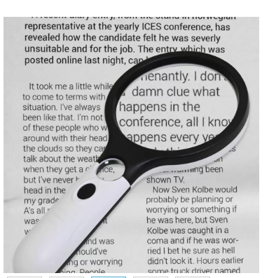 FIS Handheld Magnifier Glass with 4 LED Lights -EYMGMP70108