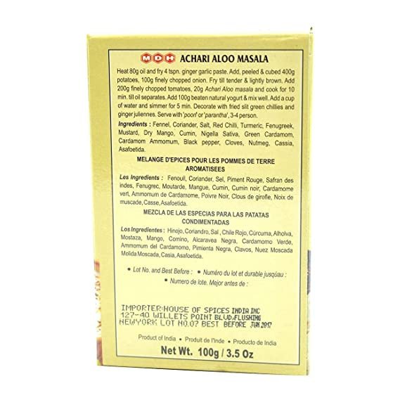 MDH, Achari Aloo Masala, 100 Grams(gm)