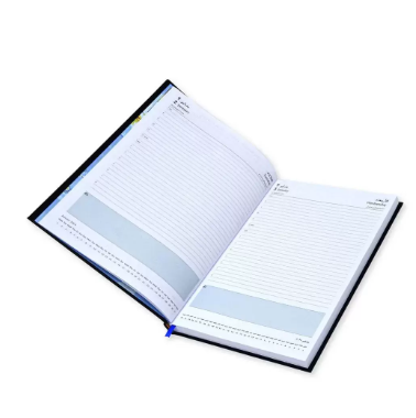 FIS Bonded Leather Diary 2024 (Arabic/English) Blue, A4 - FSDI40AEBW24BL