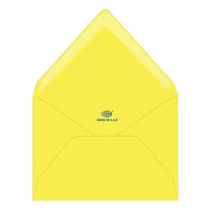 FIS Color Envelopes, Glued, Neon Lemon Colors, Pack of 50 Pcs. 136 x 204 mm, 80 GSM - FSEC8024GBLE50