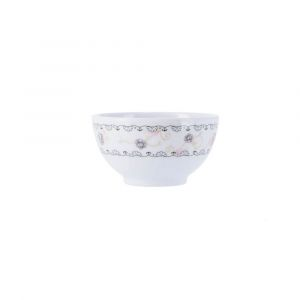 Royalford 35" Lily Designed Melamine Rice Bowl - Melamine - White