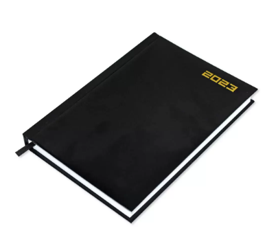 Fis 2023 Russian Diary, A5 Vinyl, 1 Side Padded, Black -FSDIRU0123BK