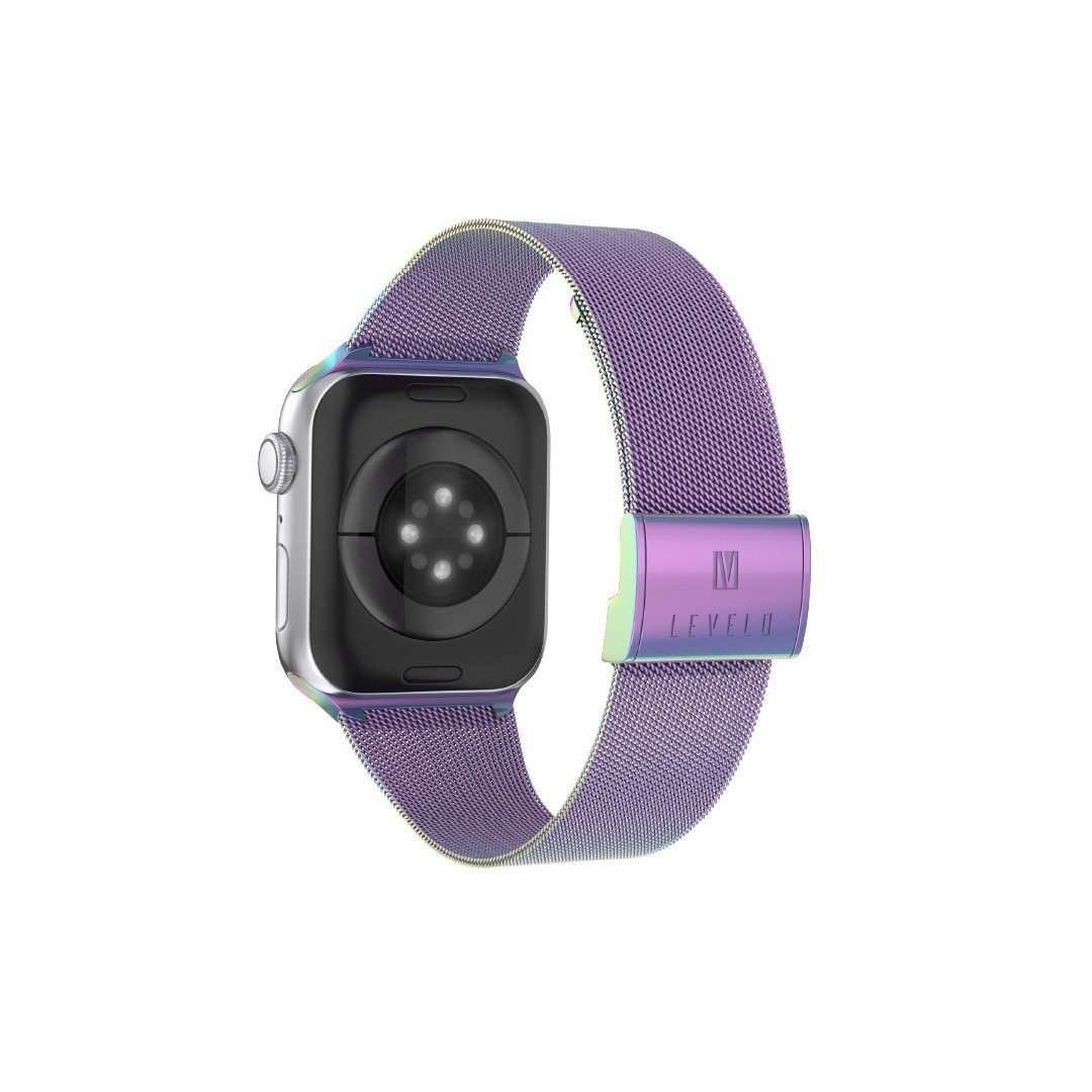 Levelo Double Milanese Watch Strap For Apple Watch 42 / 44 / 45mm - Iridescent