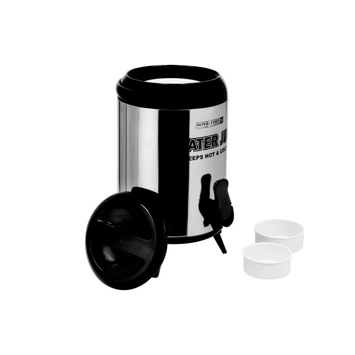 Supreme Thermos Flask, Double Wall Stainless Steel, RF10213 | 3.80L, PU Foam Insulation, Keeps Drink Hot Or Cold | 410 SS Body & 201 SS Inner | Carry Handle, Collapsible Feet | Excellent For The Home 