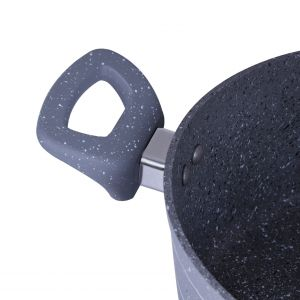 Royalford 28Cm Die Cast Casserole With Glass Lid - Aluminium - Grey