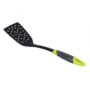 Royalford Slotted Turner With Abs Handle - Nylon - Black - 36 CM