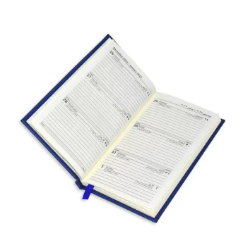 FIS 2023 Slim Arabic English Diary Italian PU Cover Blue - FSDI59AEP23BL