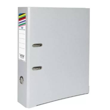 Pack of 24 Pieces Fixed Mechanism Box File Grey/White/Silver