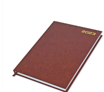 FIS 2023 Executive Diary English Vinyl Hard Cover Brown - FSDI88EN23BR