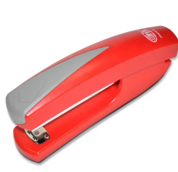 FIS Medium Stapler With Non-Slip Rubber Base Pad, (L)165 x (W)40 x (H)60 mm Size, Plastic Body, Red Colour - FSSF5779