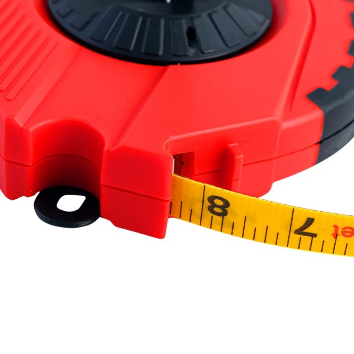 Geepas 30M Fibre Measuring Tape - Long Fibreglass Measuring Tape Made Of Strong And Long-Lasting ABS Tough Outer Case And Metal Ring At End