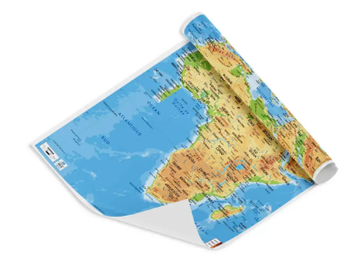 FIS "AFRICA" Wall Map with Glossy Lamination, French Language, Size 70x100cm, Printed in Multicolour - FSMA70X100AFFN