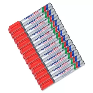 Artline Marker, Ek-107 Pack of 12, 1.5mm, Bullet, Red - ARMK107RE