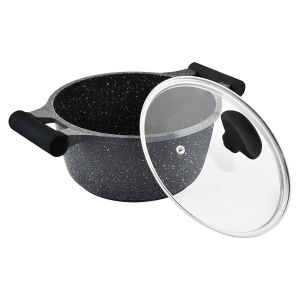Prestige Essentials 12 pc Cookware set Granite Non Stick - Aluminium - Black