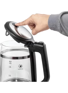 Glass Kettle, Double Wall, 1.7 L 2200 W GK220-B5, Silver,