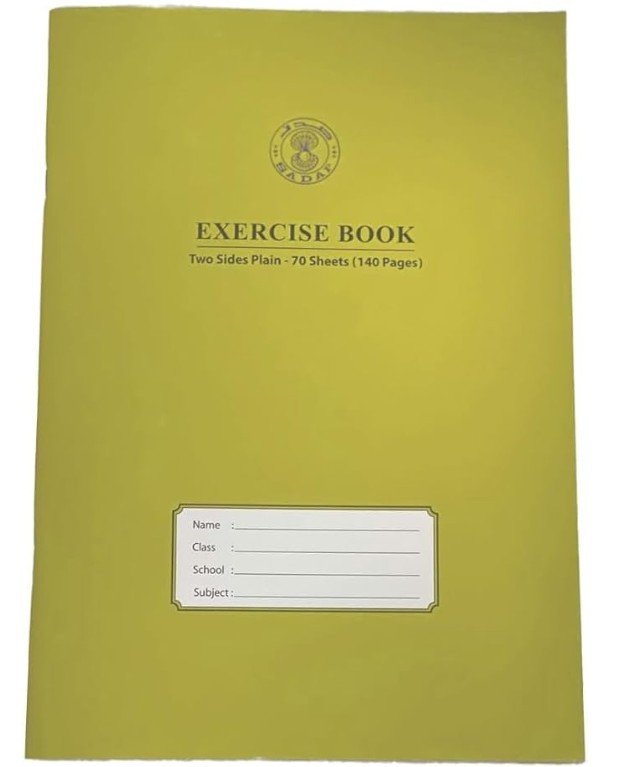 Sadaf A5 2 Sides Plain Exercise Book,  100 Sheets, 200 Pages - Pack of 6