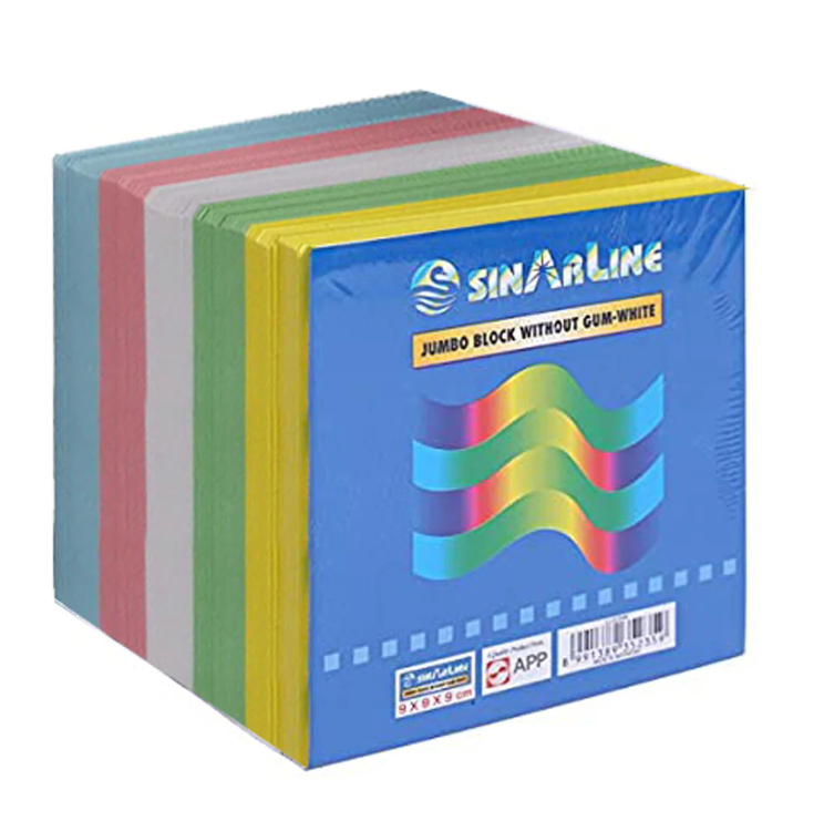 Sinarline Paper Cube Colored without Gum 9x9x9cm