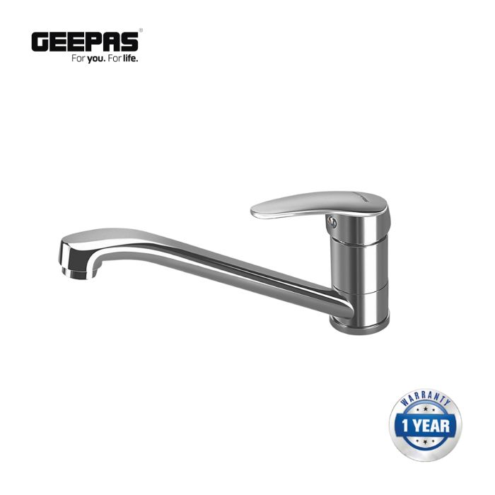 GSW61029 Kitchen Swivel Spout Mixer With Solid Metal Lever Handle, Stylish Chrome Mirror Finish Kitchen Faucet With 7-Year Warranty