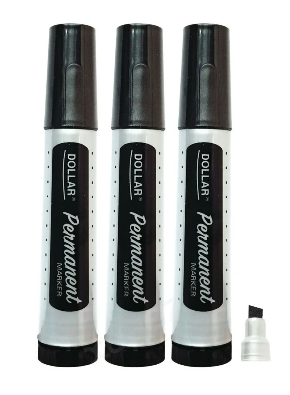 Dollar Jumbo Permanent Marker Chisel Tip Black