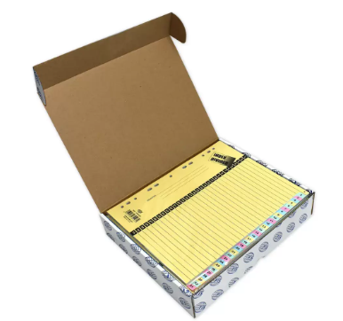 Pack of 8 Pieces A4 1-31 Color Board Dividers Yellow/Black
