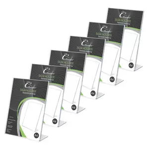 FIS Slanted and Standup Signholder Portrait, A4 Pack of 6 Pieces