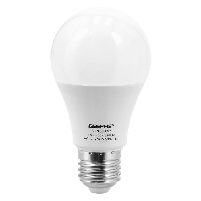 LED Bulb, 7W Power, A60 Design, GESL55092 | 15000 Hours Lifetime | A60 Design | Color Temperature: 6500K | Lamp PF - 0.5 | CRI: >60RA