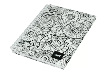5-Piece Light Spiral Hard Cover Notebook, Single Ruled, (100 Sheets), A5 Size - LINBSA51701