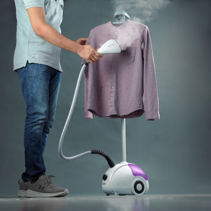 Geepas Garment Steamer, 2000W Vertical Steamer, Portable, Fast Heat Clothes Steamer, Dual Steam Levels, 1.5L Large Water Tank, Perfect For All Types Of Clothes