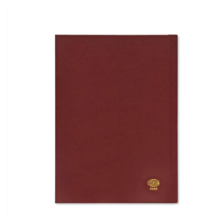 Fis 2024 A5 Diary,Gold Corenrs, (Arabic/English) Vinyl 1Side Padded Maroon -FSDI22AE24MR
