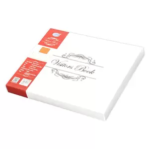 FIS Executive Visitors Book English Italian PU 25x20cm, Brown - FSCLEXVI02