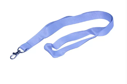 10-Piece FIS Flat Lanyard Grey with Metal Hook 2X90cm - FSNA09-2CM/10